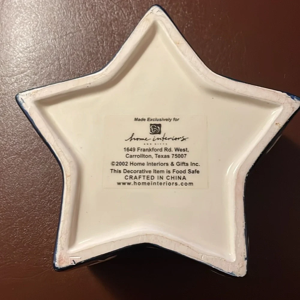 Home Interiors 2002 Patriotic Star Dish